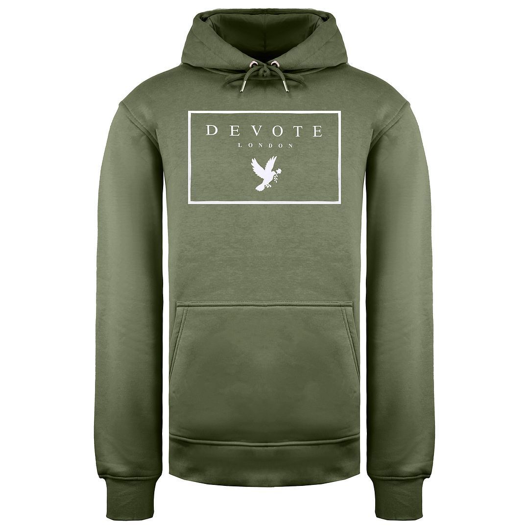 Unisex olivgrüner Grafik-Hoodie