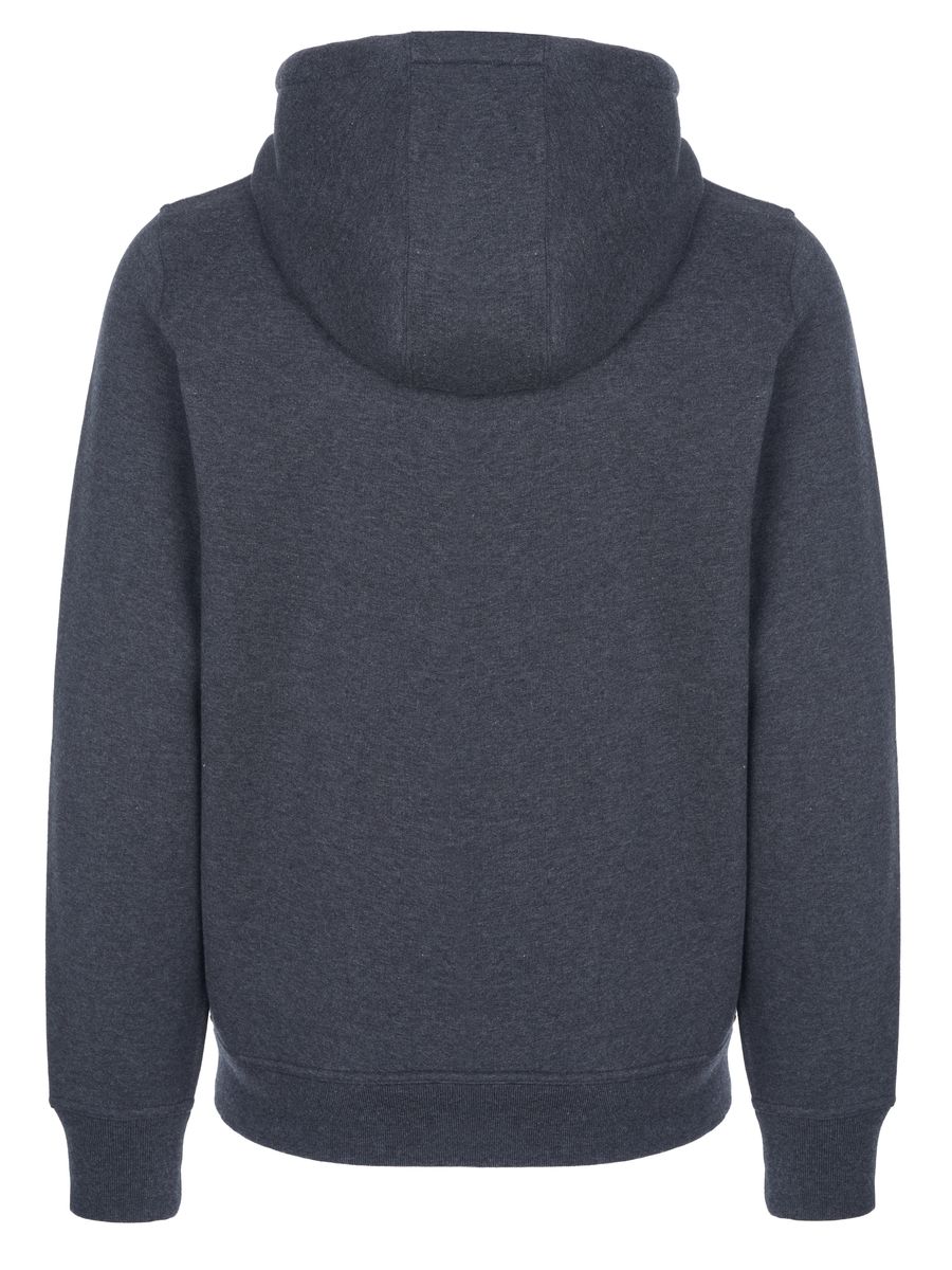 Hoodie mit Logo-Patch und Reißverschluss