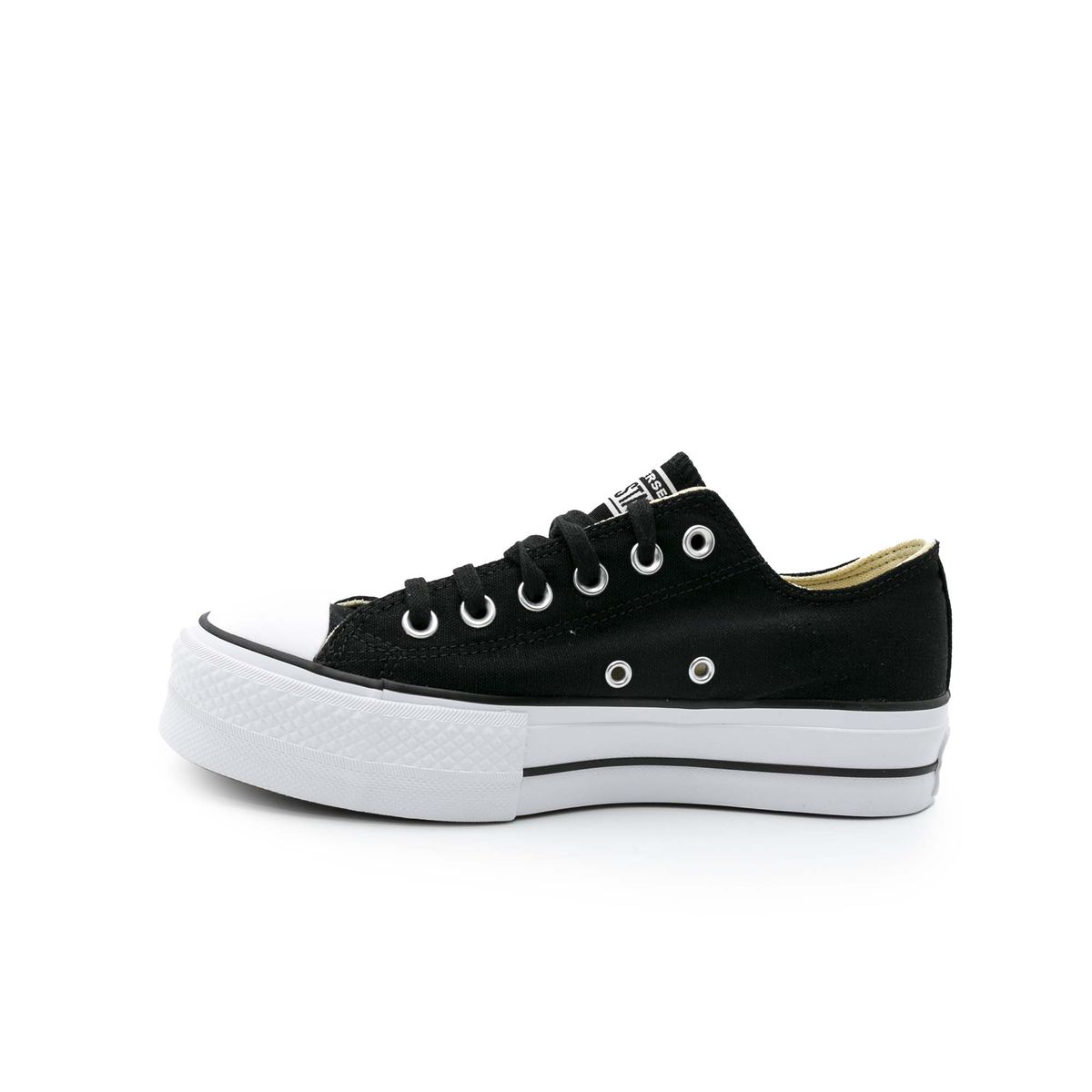 Low-Top Plateau-Sneaker aus Canvas