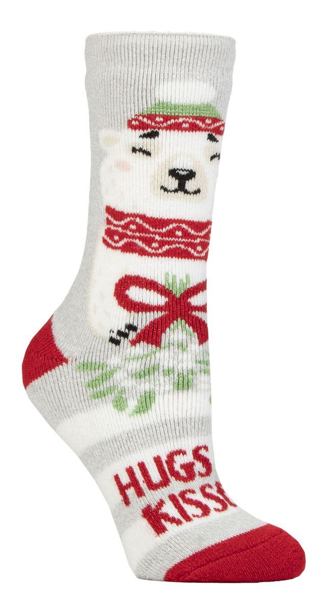Ladies Cosy Novelty Socks | Heat Holders Lite | Christmas Socks for Women | Gifts for Her Socks - Hugs&Kisses
