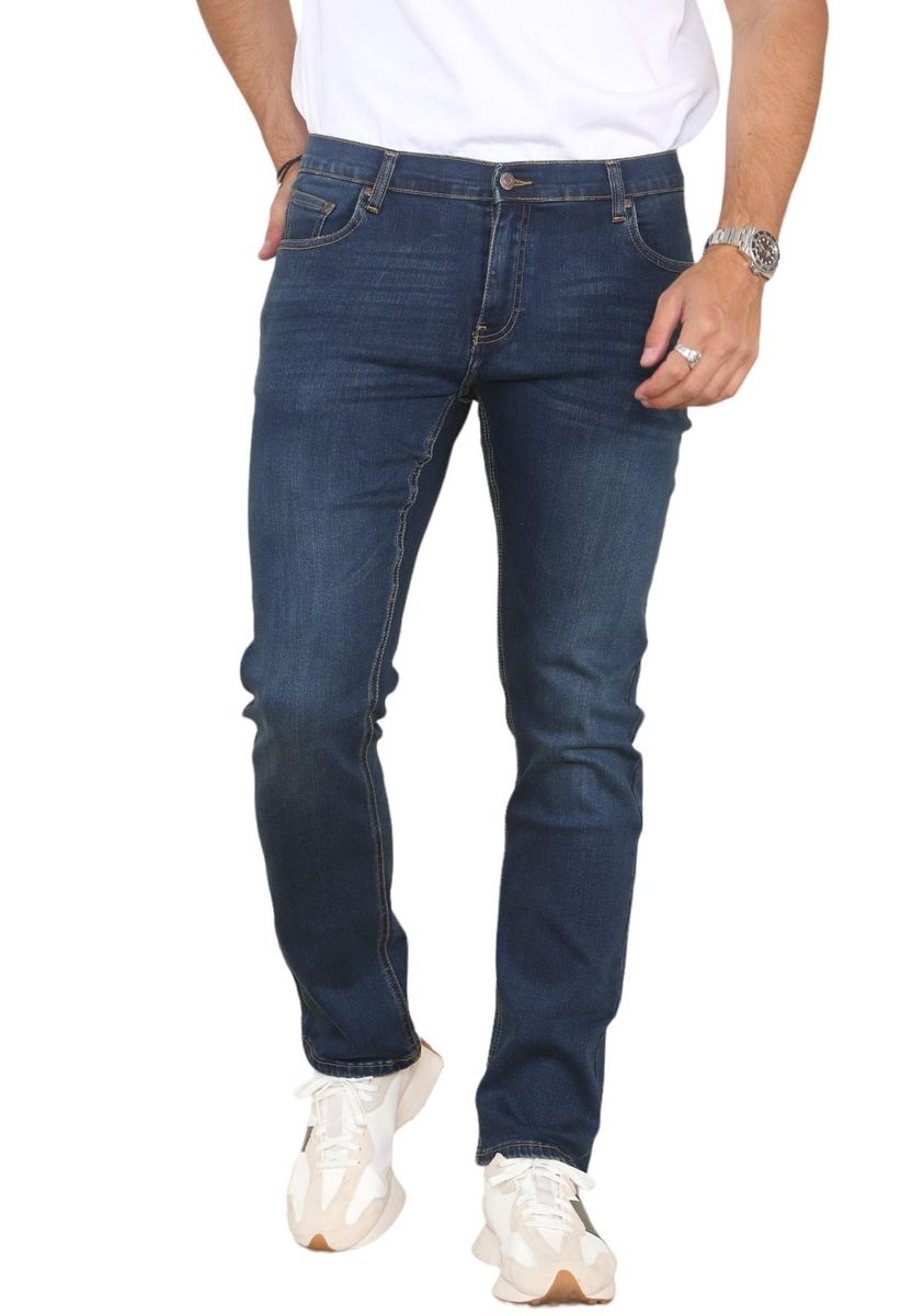 Herren Jeans mit geradem Bein, Dunkelwaschung