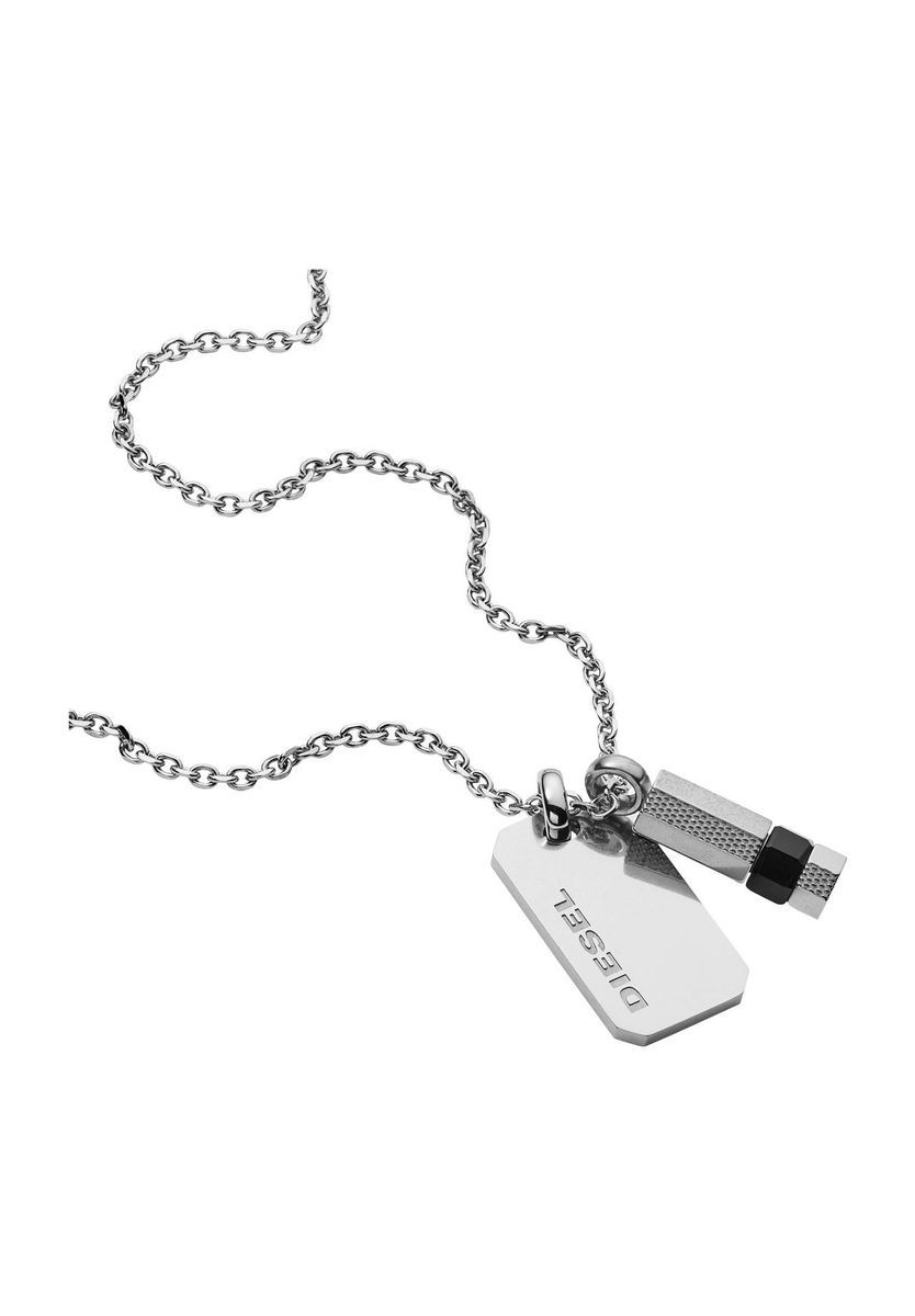 Herren Halskette mit Anhänger, Silberton