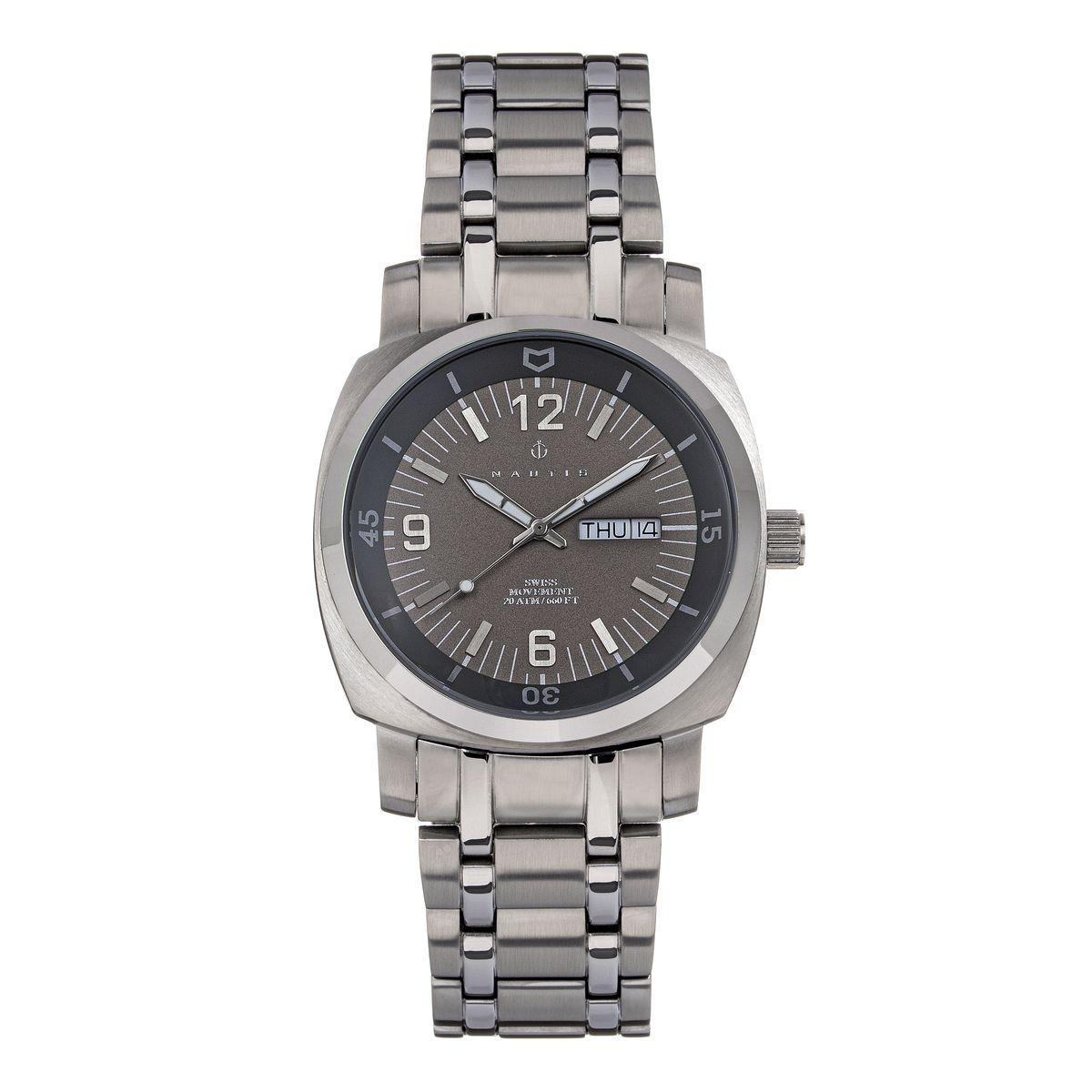 Stealth Tag-Datum Armbanduhr