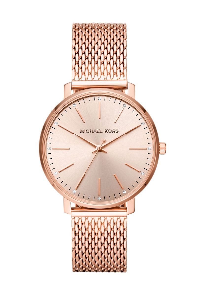 Roségoldene Edelstahl Mesh Uhr