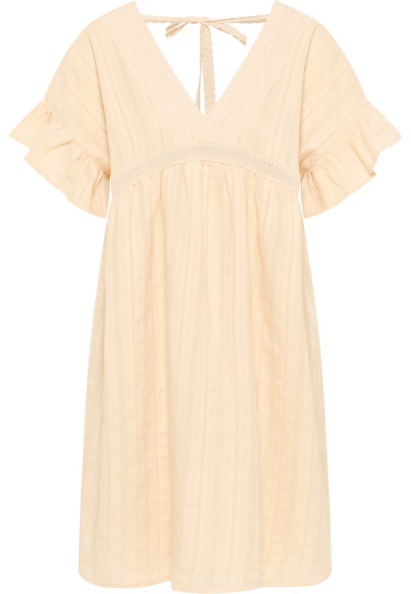 Dreimaster Kleid Damen Beige Creme