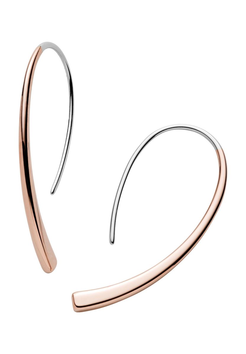 Elegante Bicolor Edelstahl Ohrhänger