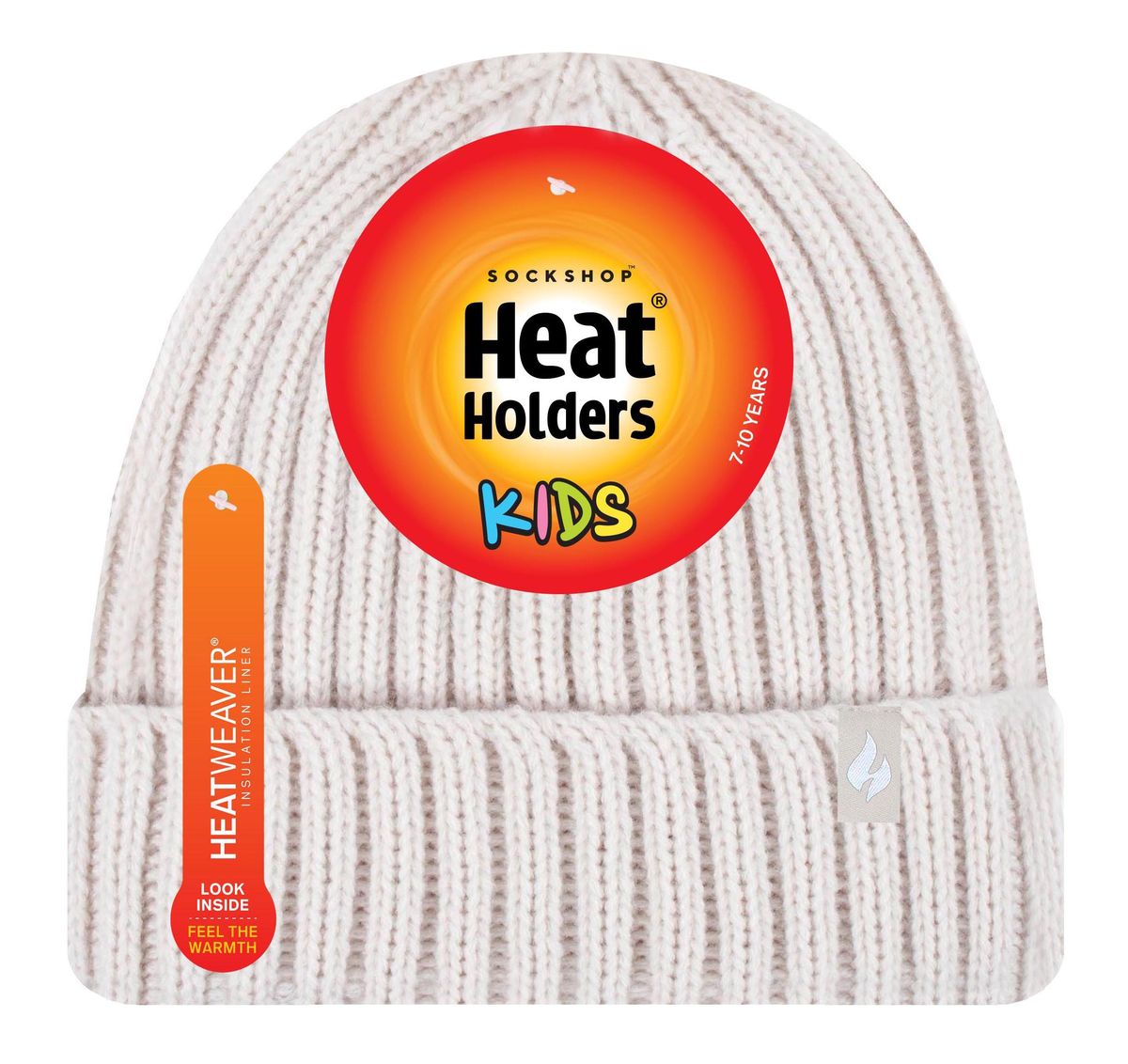 Gerippte Thermo-Beanie mit Umschlag