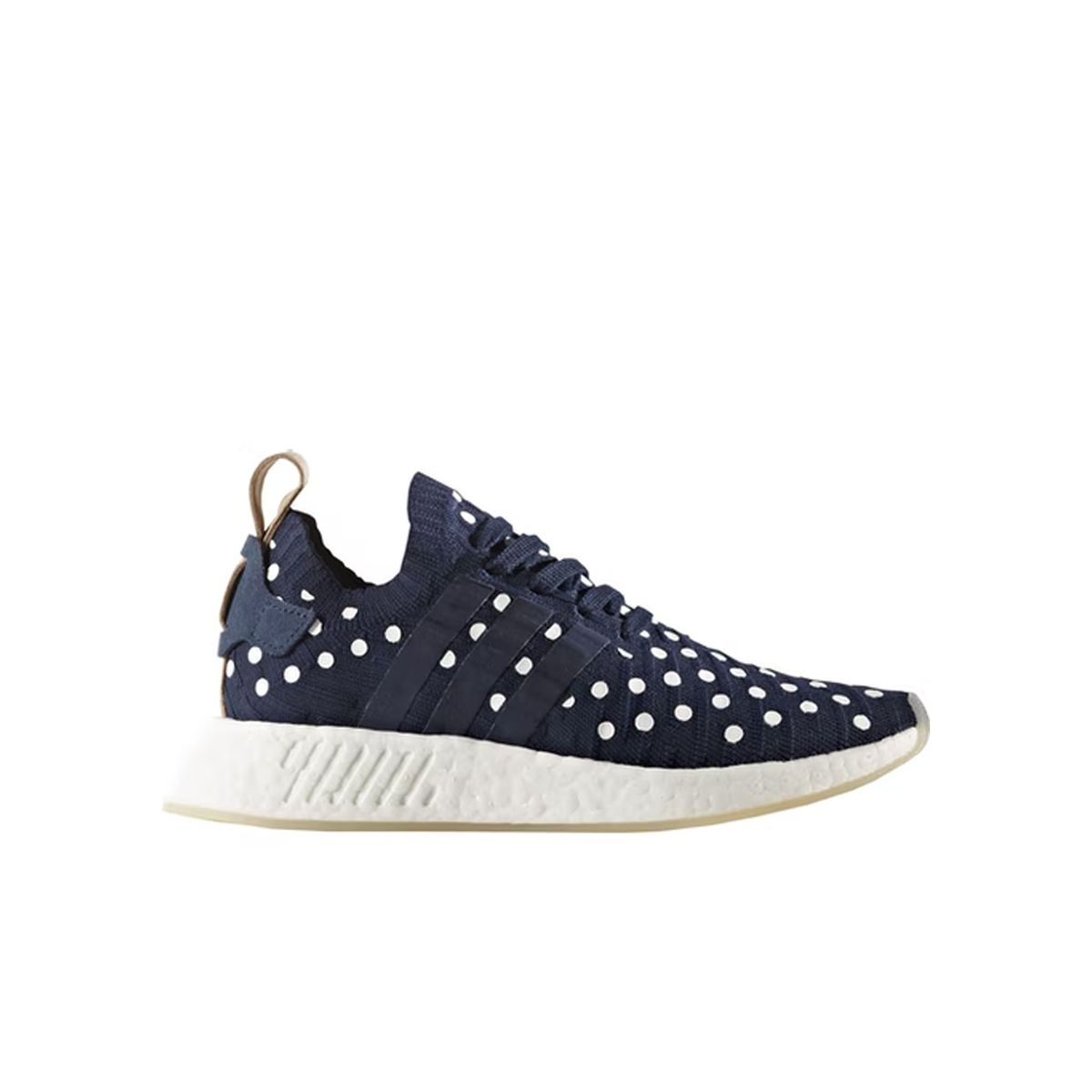 Marineblau gepunktete Primeknit-Sneakers