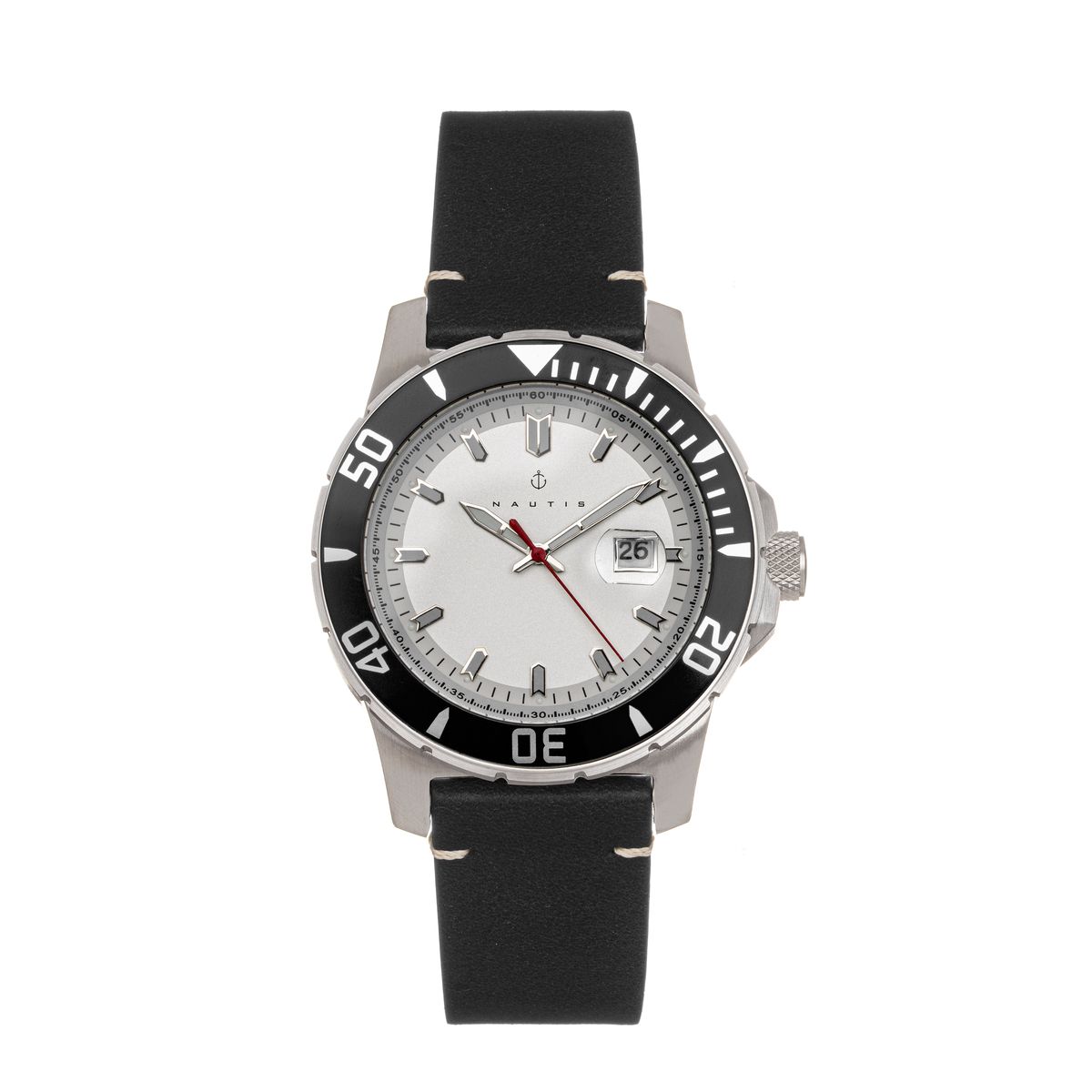 Dive Pro schwarze Lederuhr