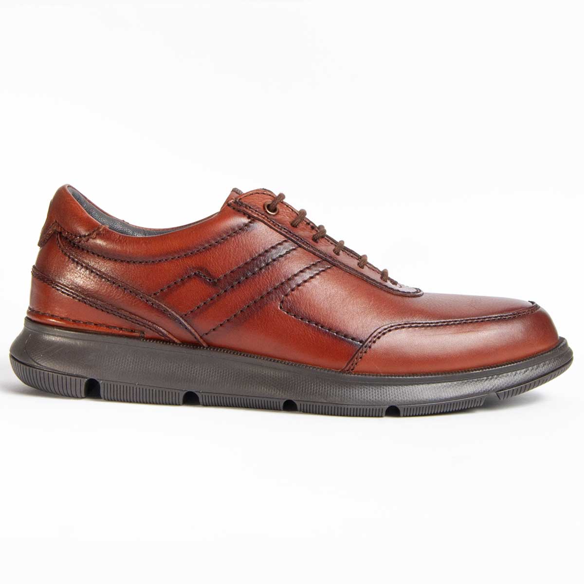Brauner Oxford-Schuh aus Leder