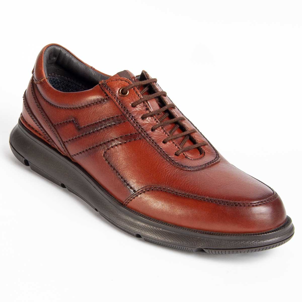 Bequeme Leder-Schnürschuhe