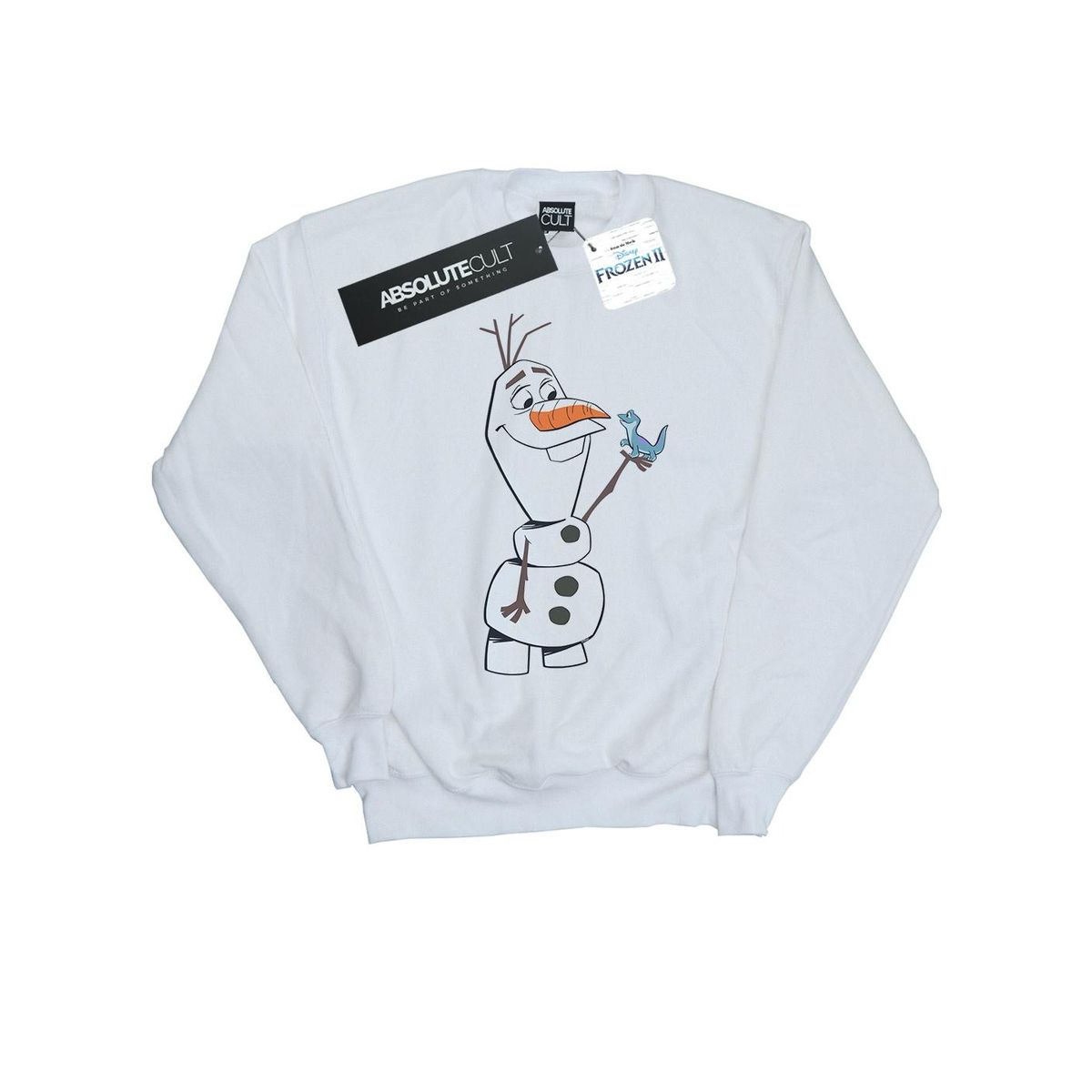 Disney Girls Frozen 2 Olaf und Salamander Sweatshirt (weiß)