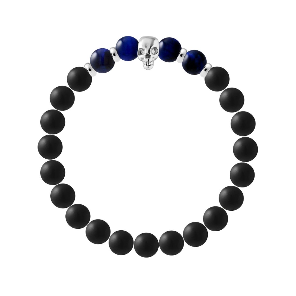 Elegantes Chalcedon-Perlenarmband mit Stretch