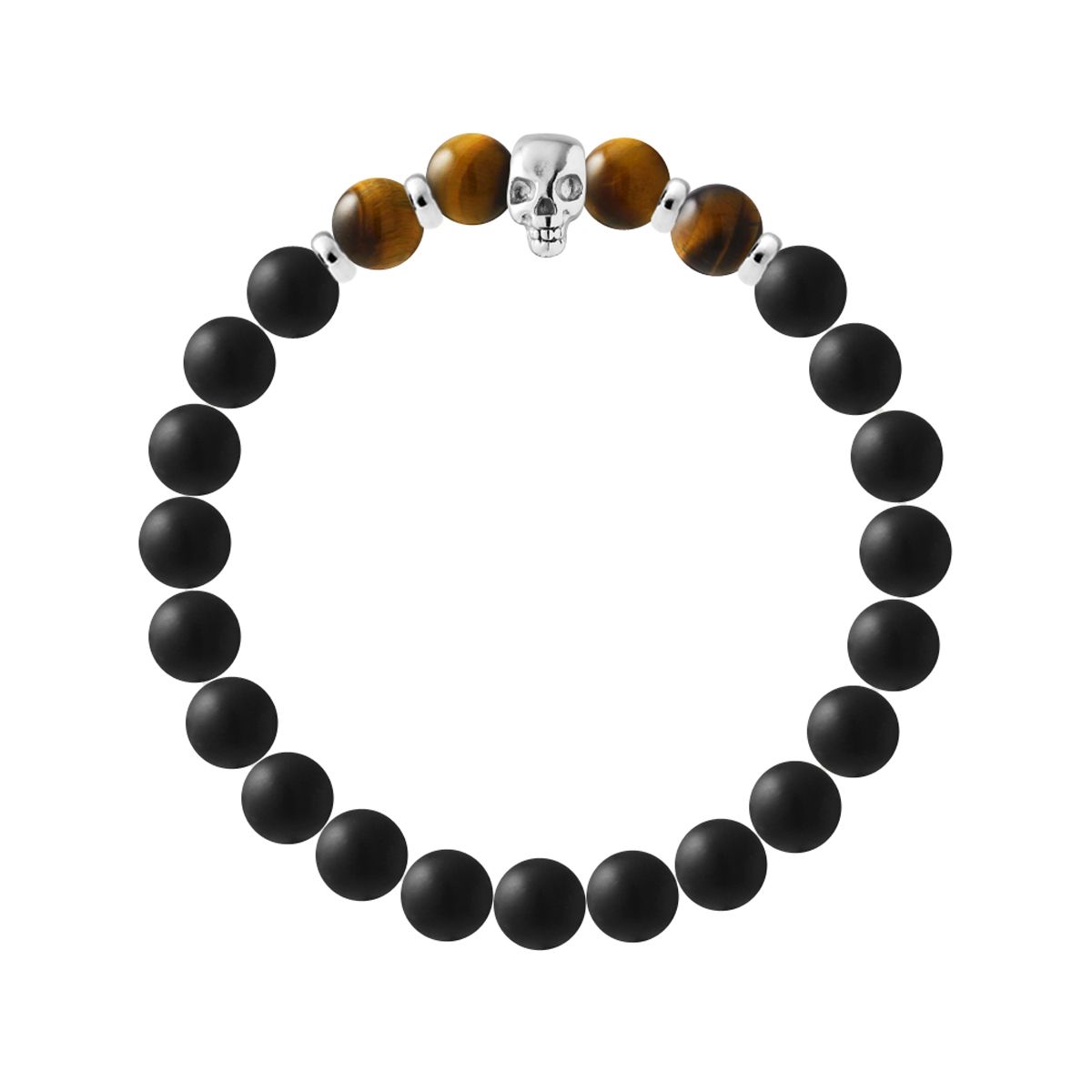 Elegantes Chalcedon-Perlenarmband mit Stretch