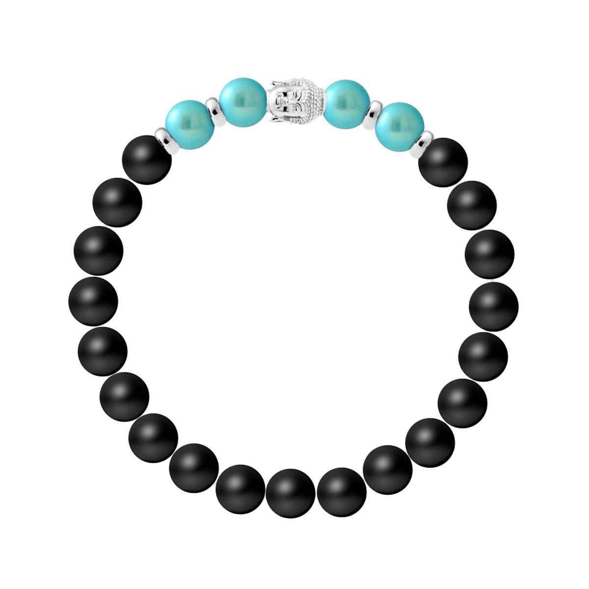 Elegantes Chalcedon-Perlenarmband mit Stretch