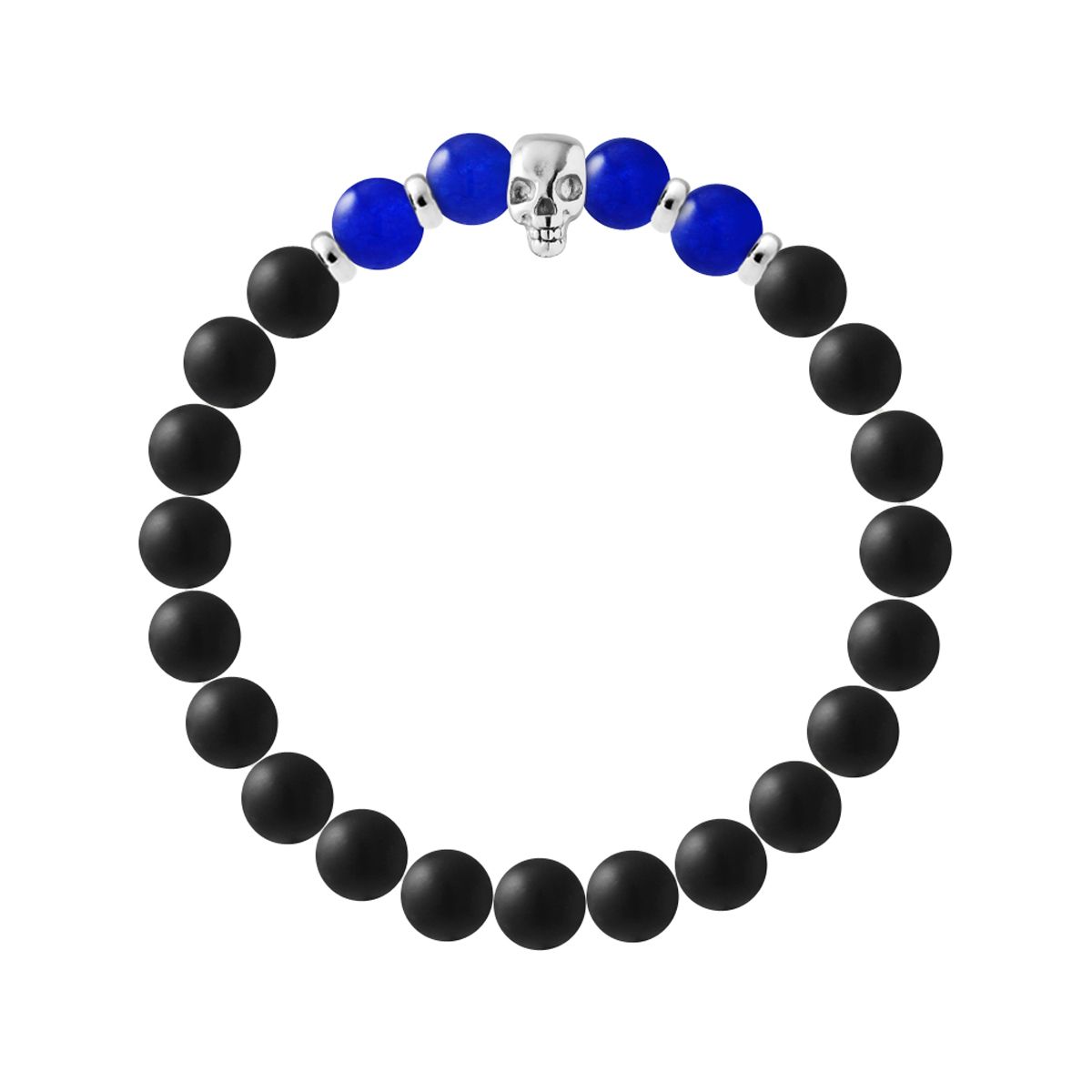 Elegantes Chalcedon-Perlenarmband mit Stretch