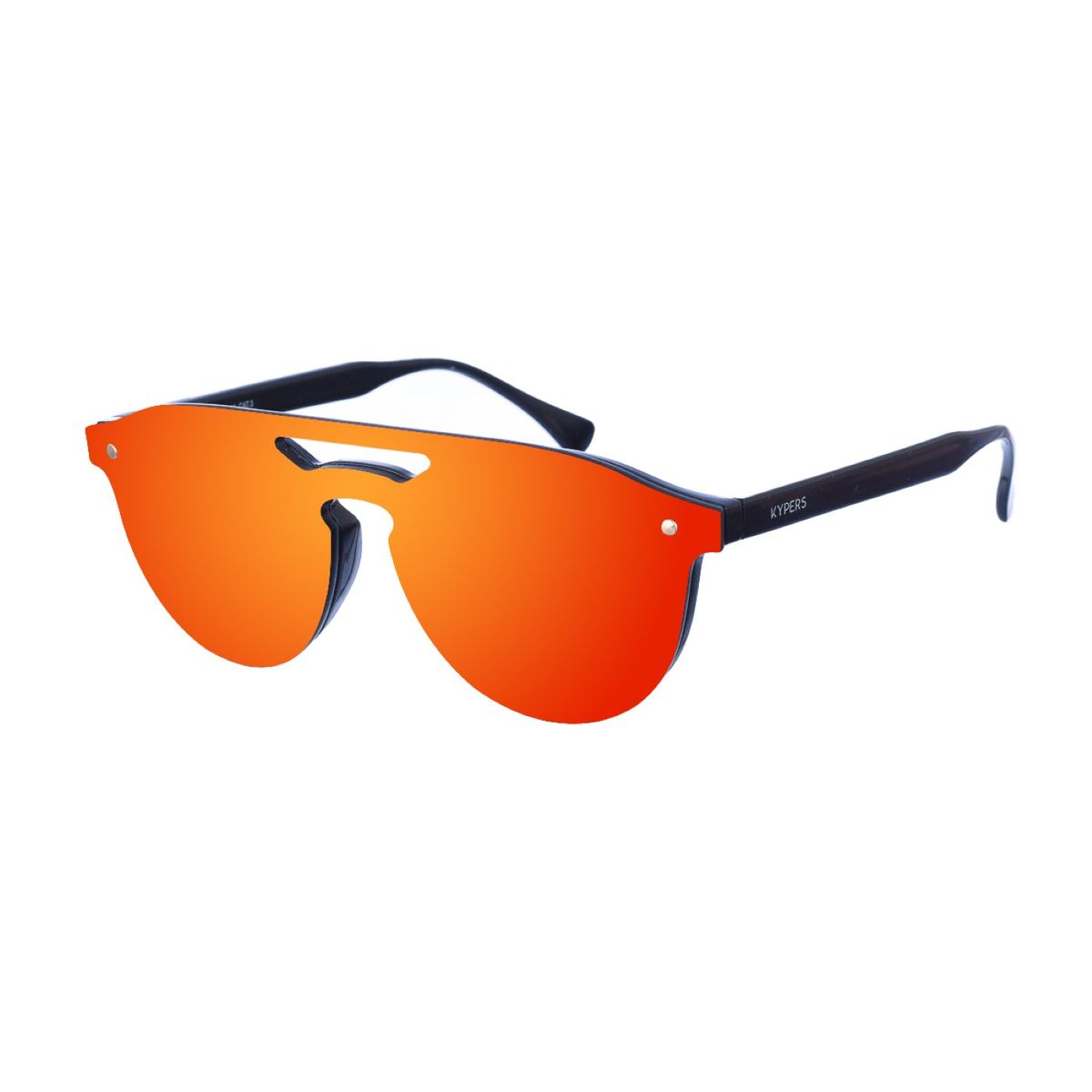 Randlose orange verspiegelte Sonnenbrille