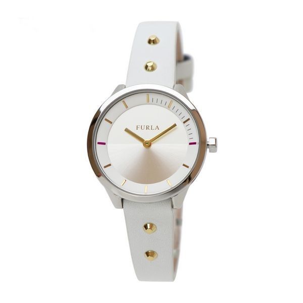 Elegante minimalistische silberne Damenuhr