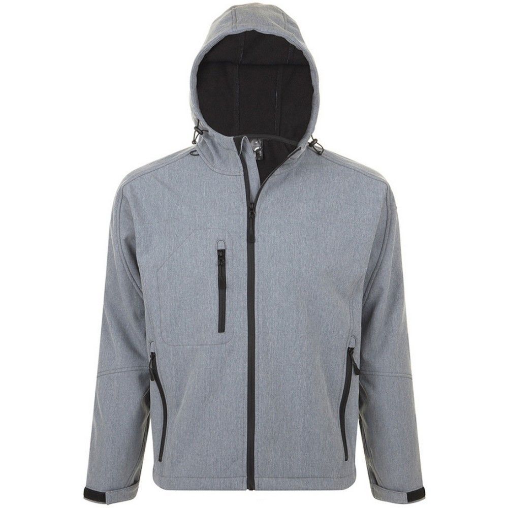 Kapuzen-Softshelljacke mit Reißverschluss