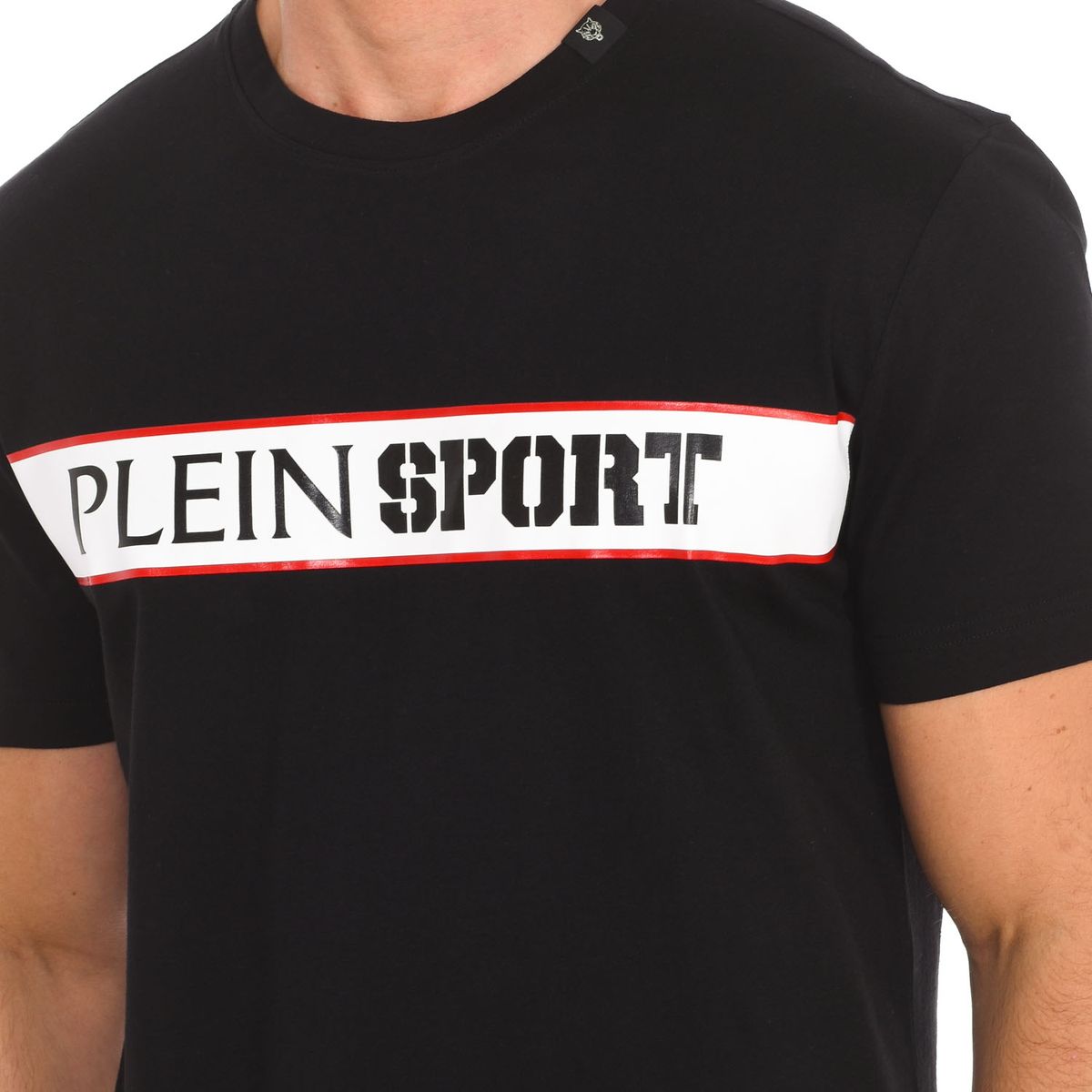 T-Shirt mit Logo-Streifen-Grafik