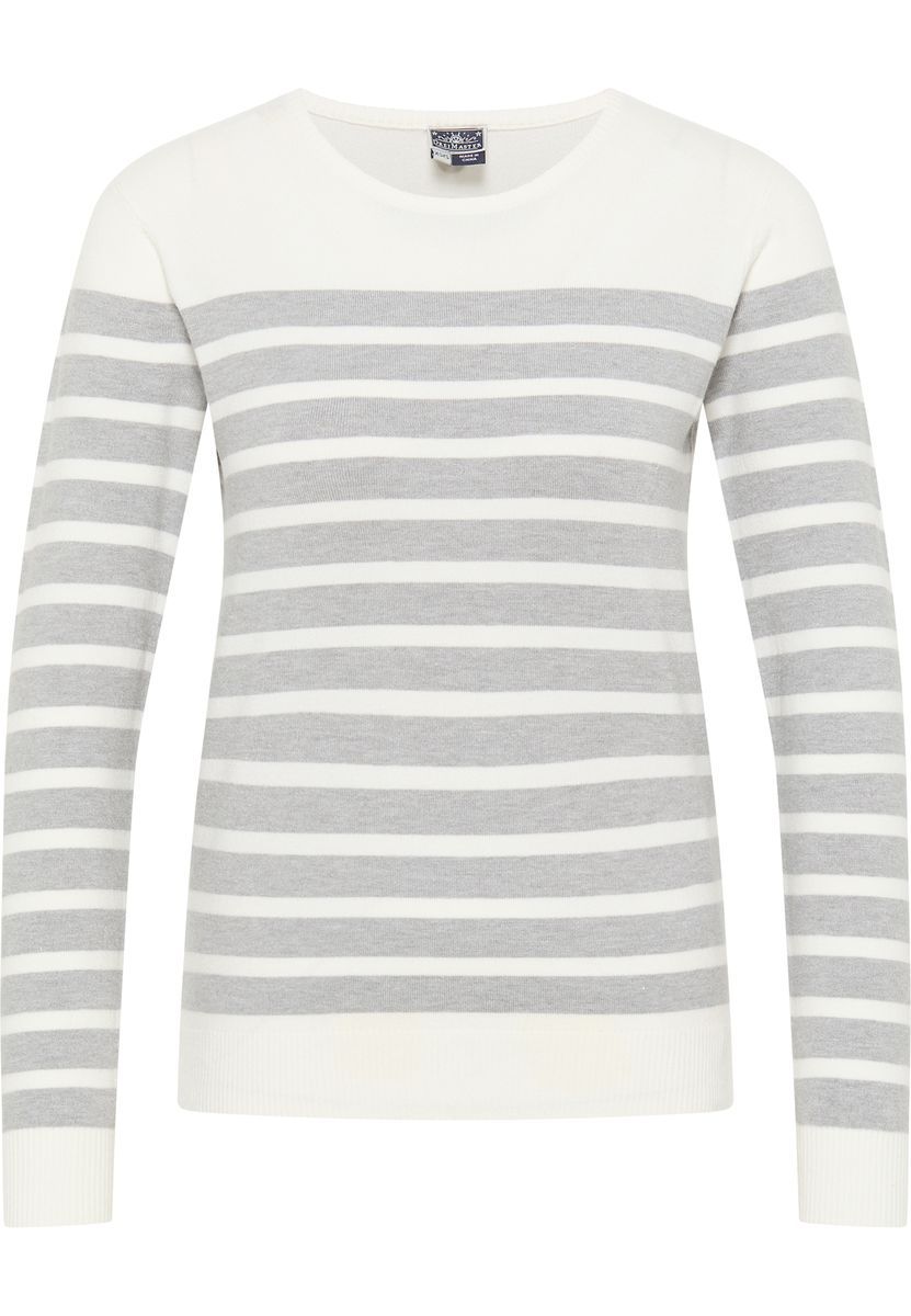 Gestreifter Strickpullover Baumwollmischung