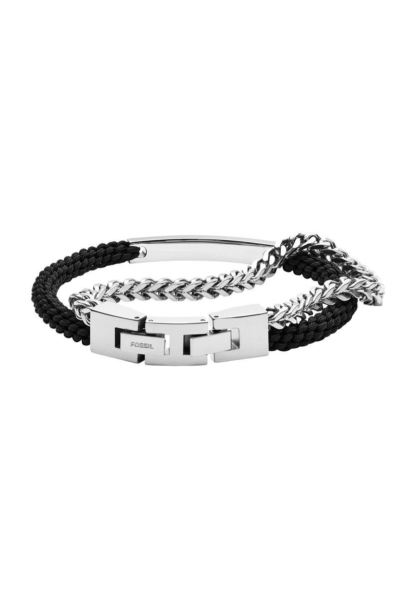 Herren-Armband mit geflochtenem ID-Tag