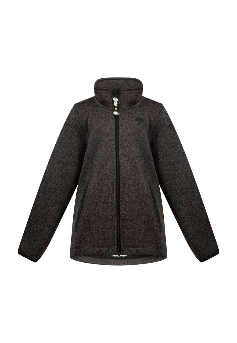 Schmuddelwedda Strickfleecejacke Mädchen grau melange
