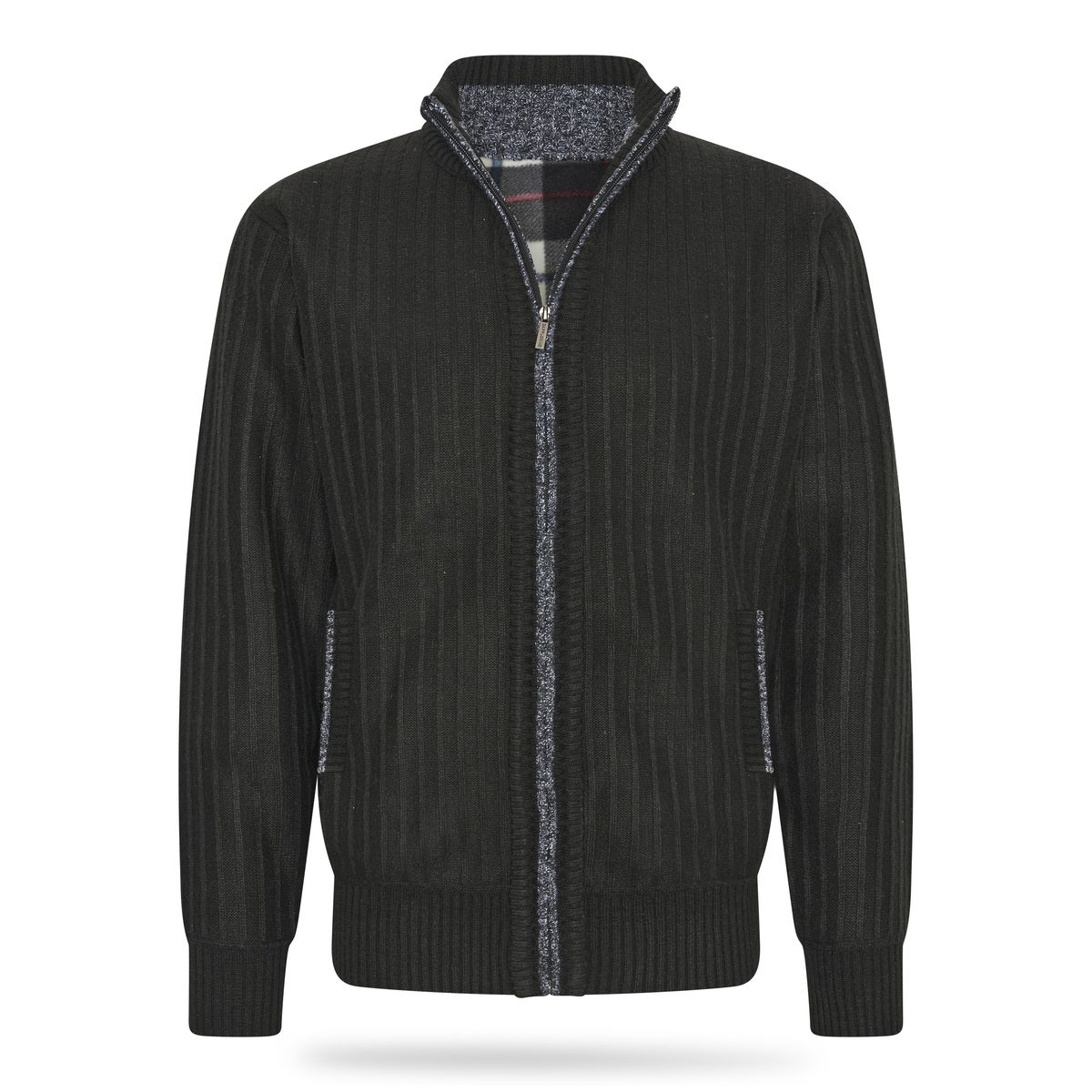 Herren Strickjacke mit Rippenmuster