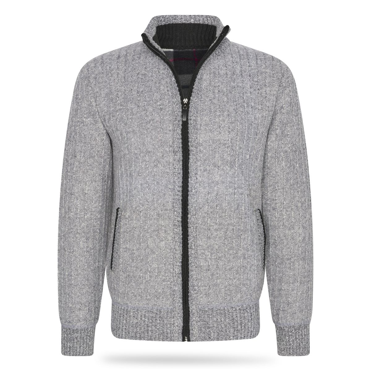 Herren Strickjacke mit Rippenmuster