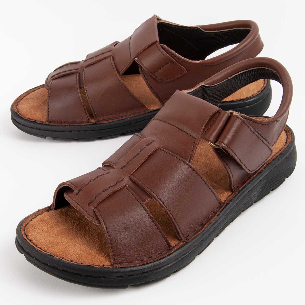 Herren Leder Fisherman Sandalen