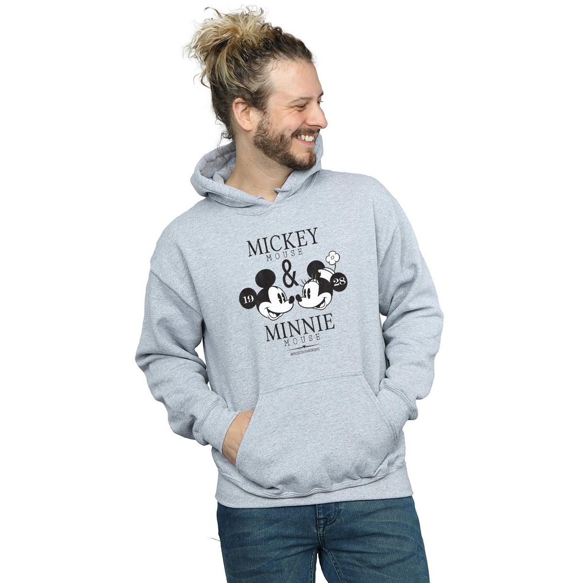 Mickey und Minnie Grafik-Kapuzenpullover