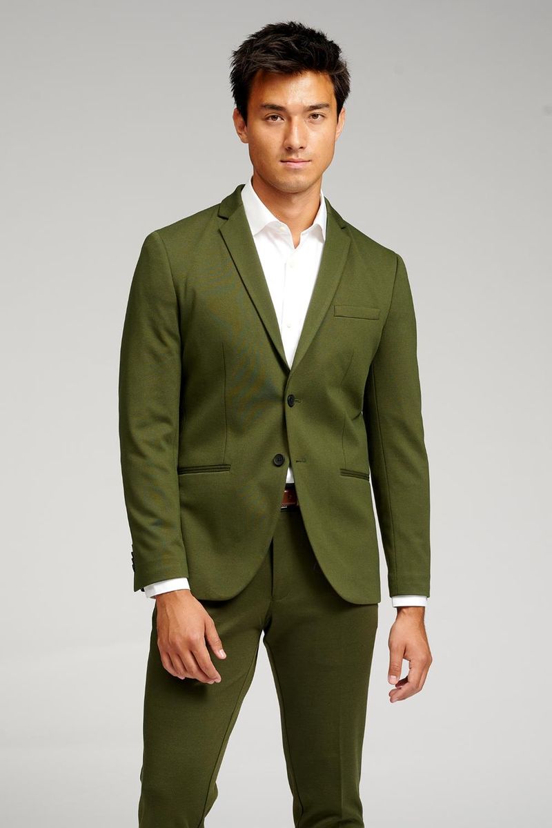 Moderner olivgrüner Performance-Blazer