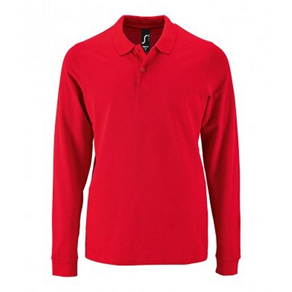 Herren Langarm Piqué Polo Shirt