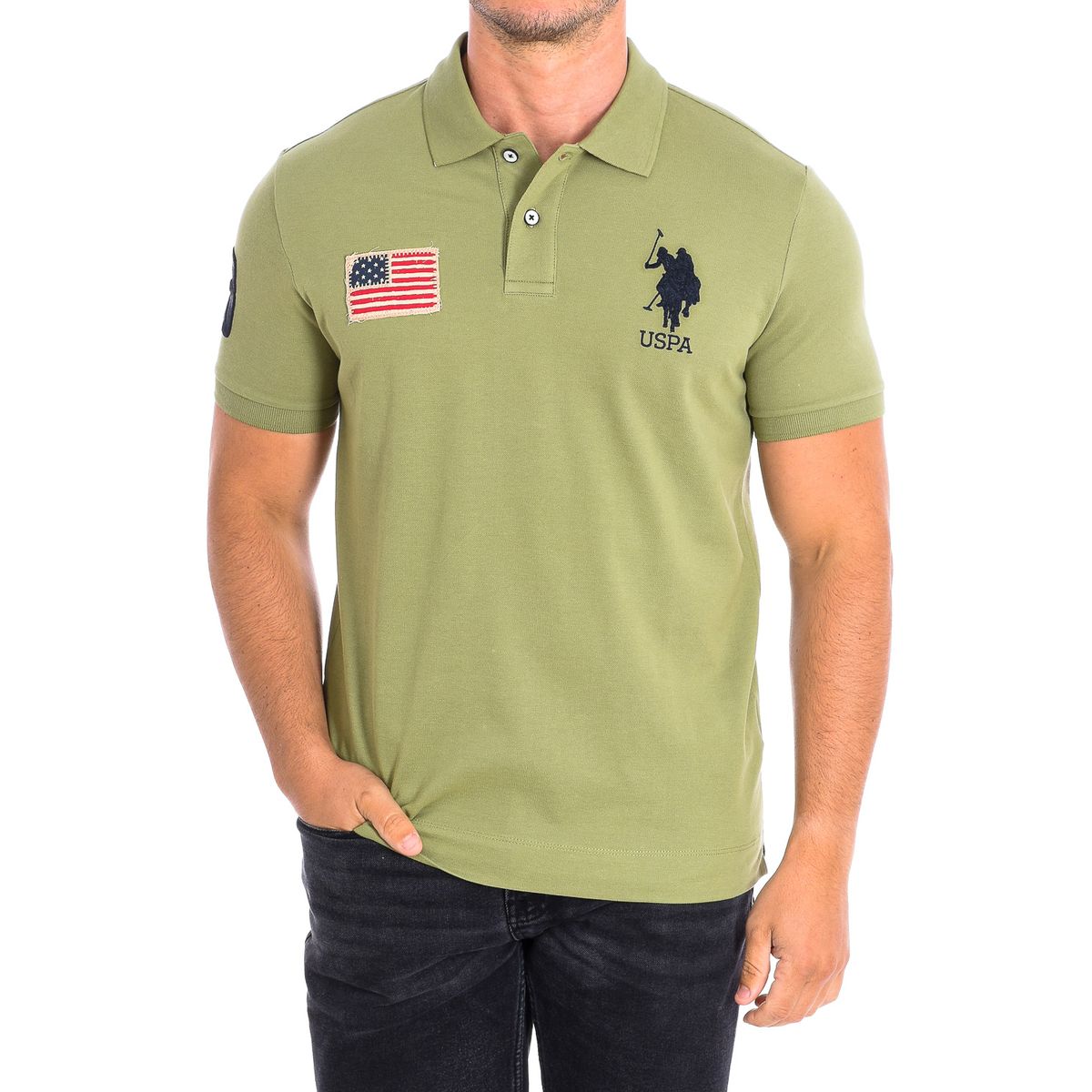 USPA Poloshirt mit Stickerei