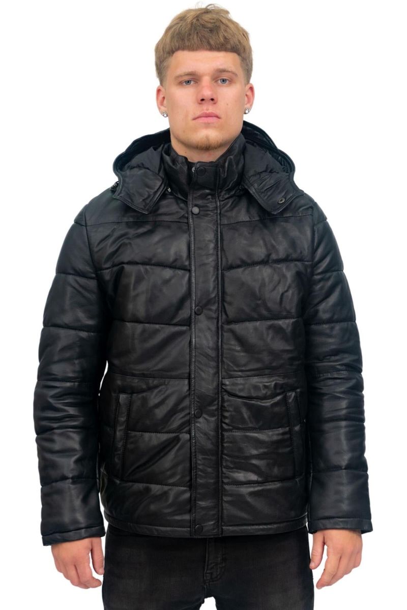 Herren-Bomberjacke aus Leder