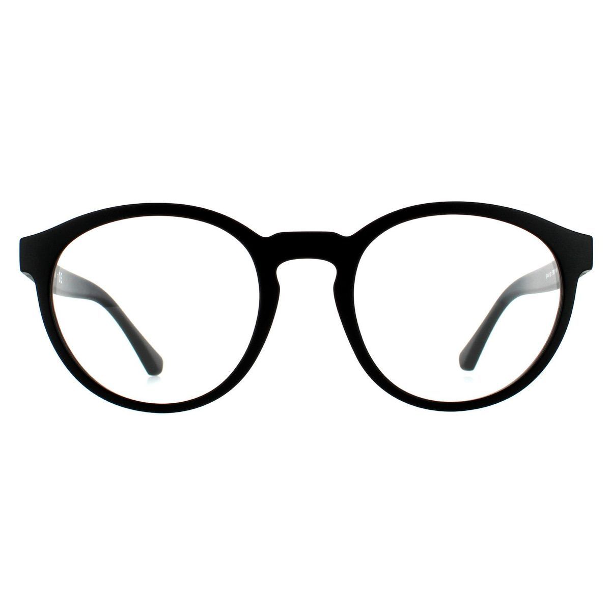 Runde, matte schwarze Brille mit Clip-ons