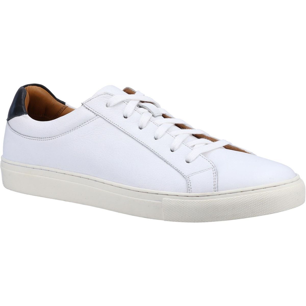 Hush Puppies Colton Leder Herren Weiß Turnschuhe