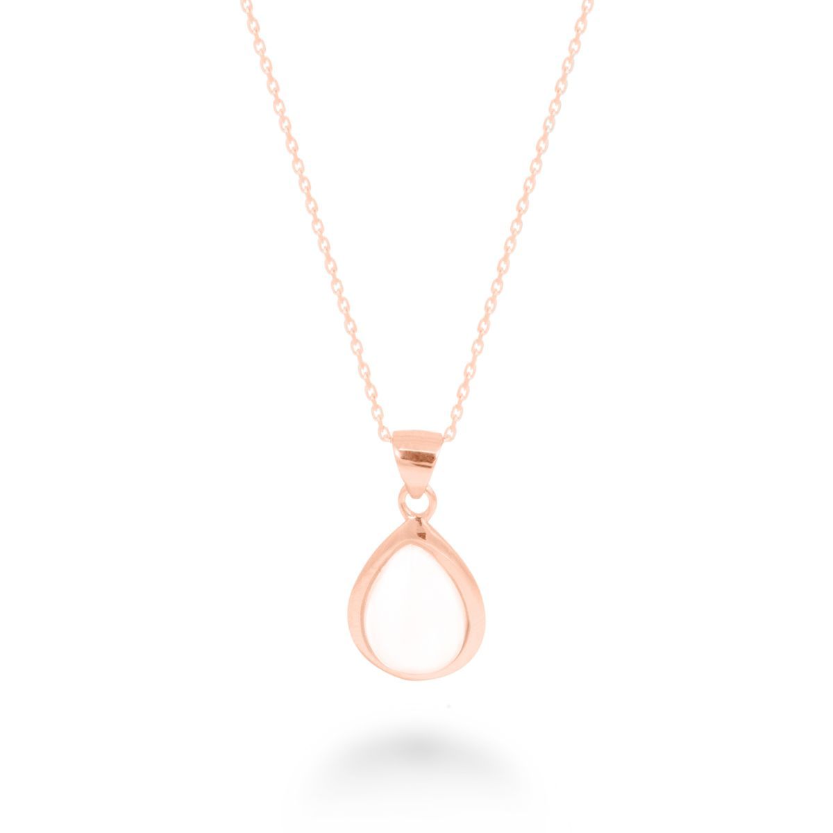 Tropfenförmige Halskette in Roségold