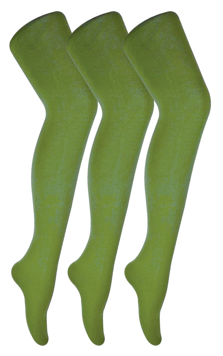 3 Paar Multipack Damen farbige undurchsichtige 80 Denier Strumpfhosen | Sock Snob | einfarbige Blockfarbe Strumpfhosen - Khaki