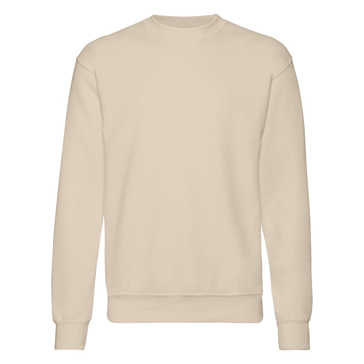 Klassisches Rundhals-Sweatshirt in Beige
