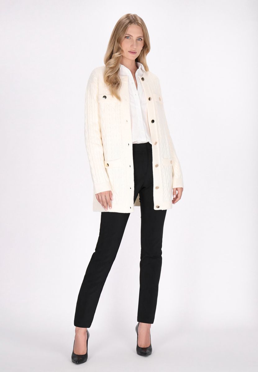Eleganter Cardigan mit Zopfmuster