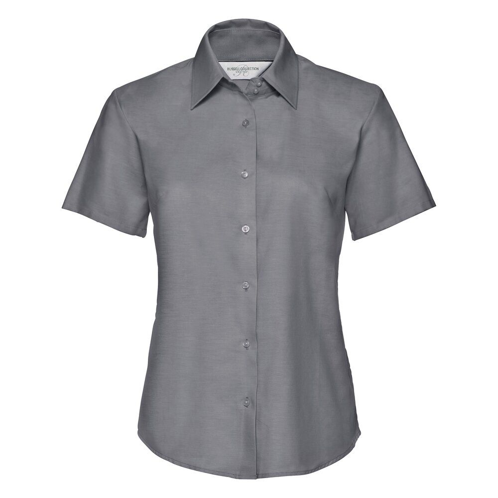 Russell Collection - Hemd für Damen kurzärmlig (Silber)