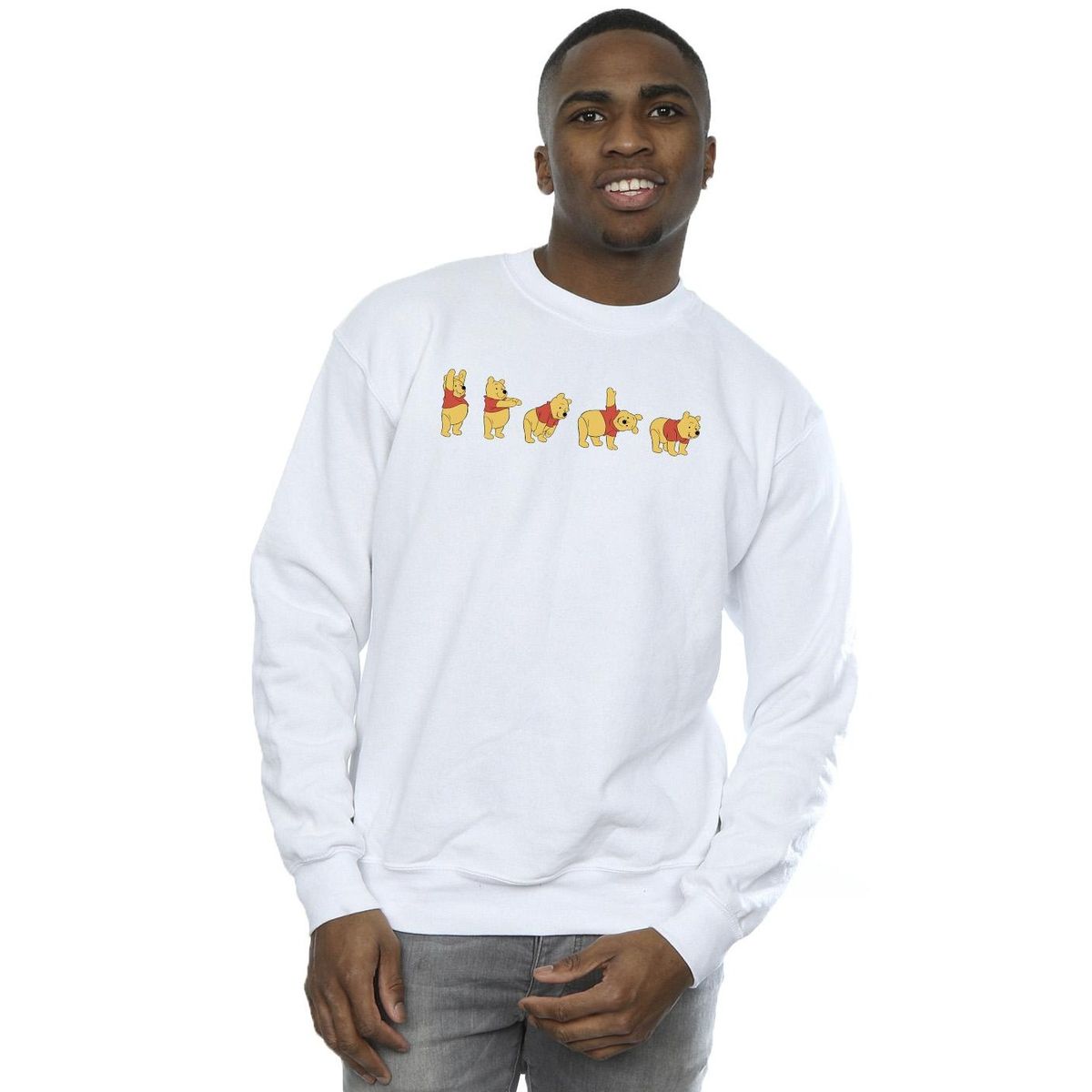 Sweatshirt mit Dehnübungs-Charakter-Grafik