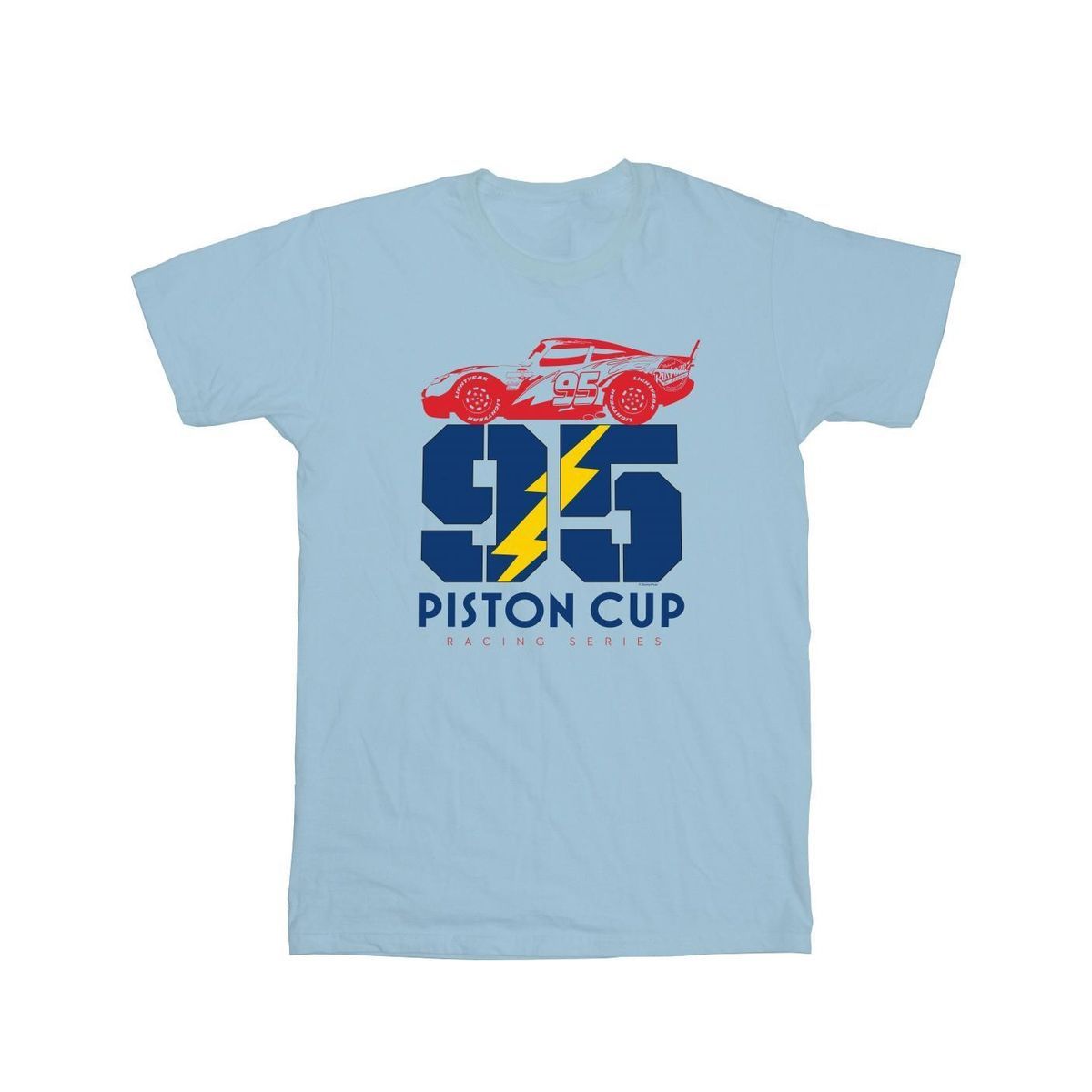 Disney Herren Cars Piston Cup 95 T-Shirt (Baby Blau)