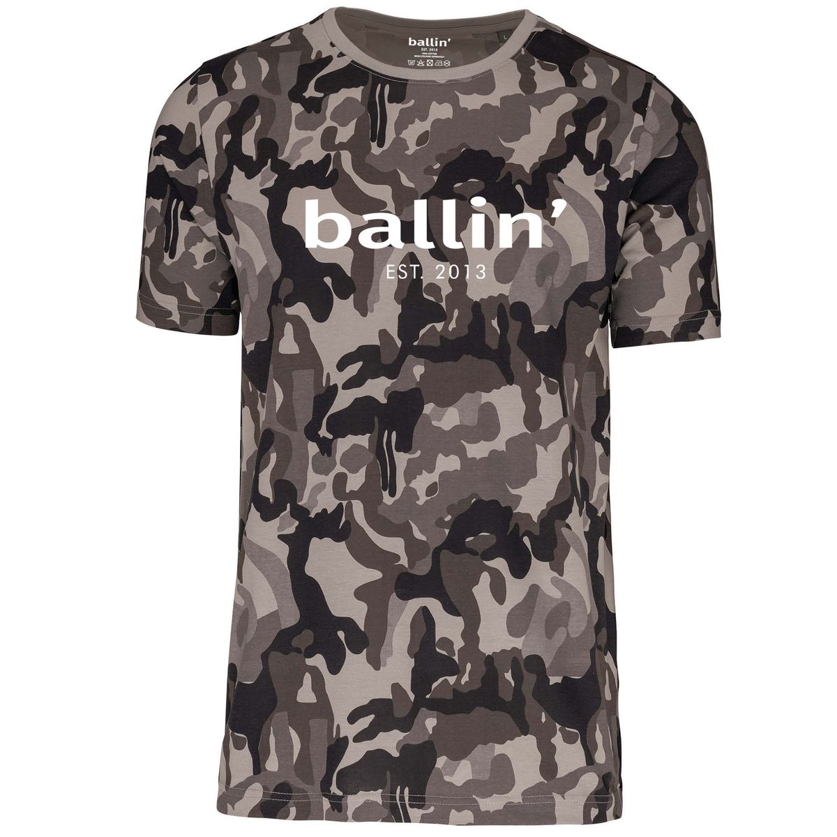 Camouflage-Print Kurzarm T-Shirt
