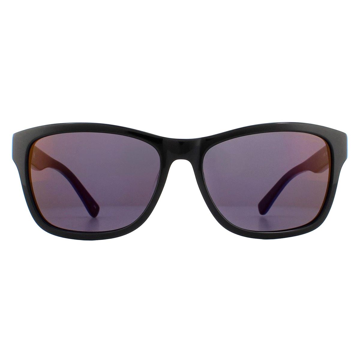 Rechteckige Sonnenbrille mit schwarzem Rahmen