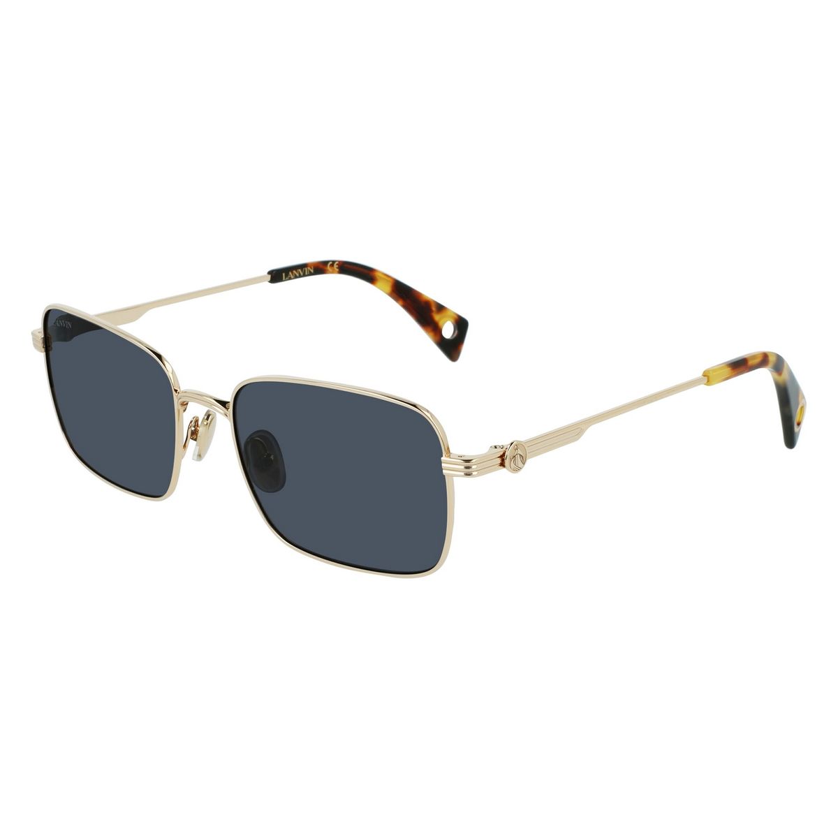 Quadratische Goldrahmen Unisex Sonnenbrille