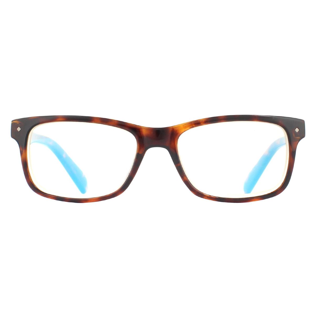 Rechteckige Havana Unisex Lesebrille