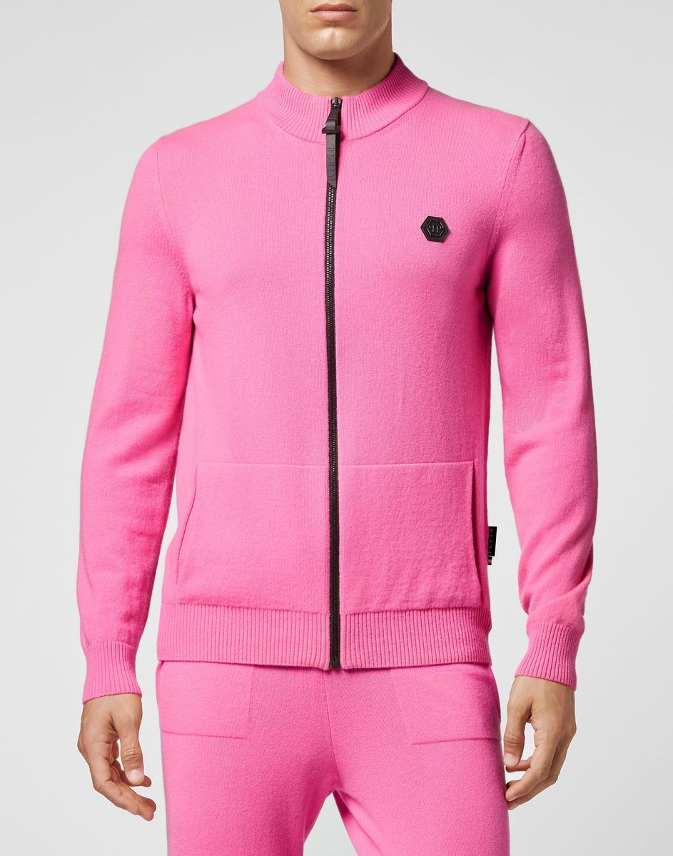 Kaschmir Strickjacke mit Reißverschluss
