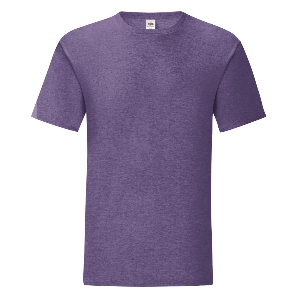 Heather Lila T-Shirt mit Rundhalsausschnitt